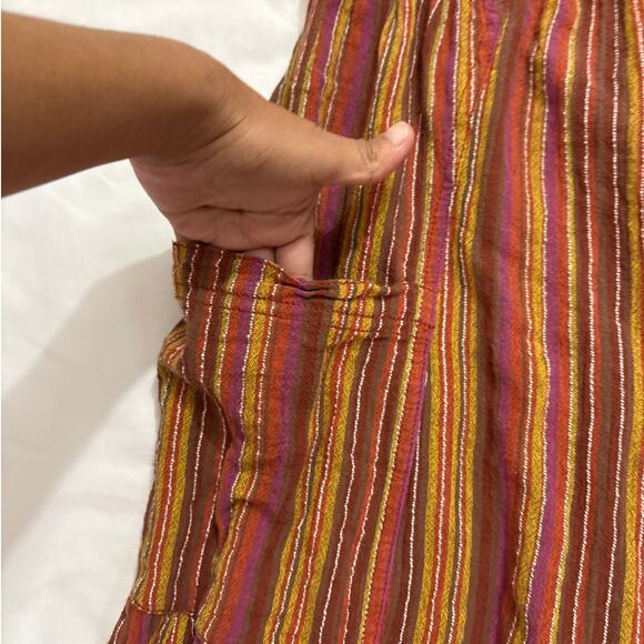 Free People Womens XS Sundaze For Surfin Jumpsuit Striped Beachy Boho Gyspy - Picture 5 of 12